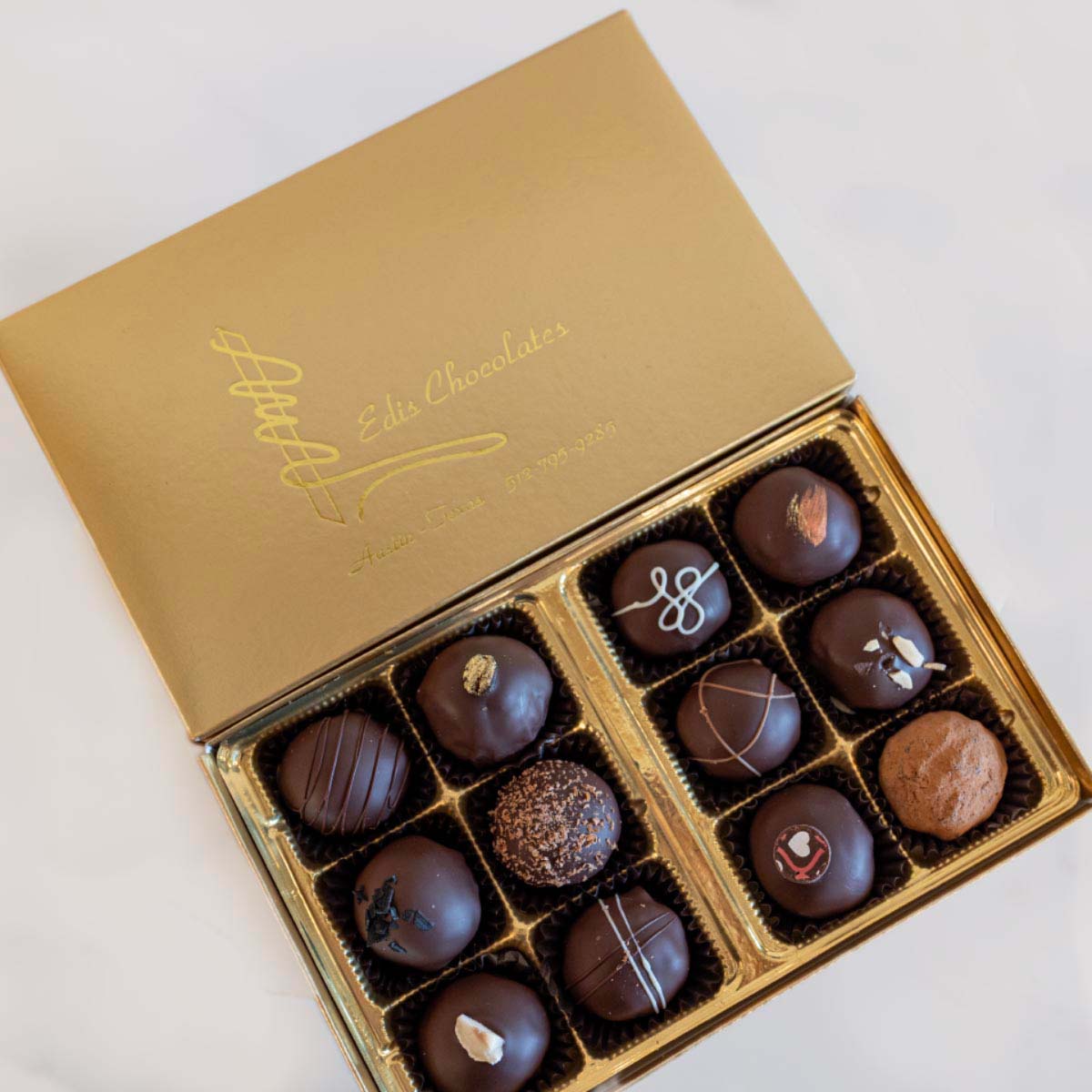 Box of 12 Handcrafted Chocolate Truffles