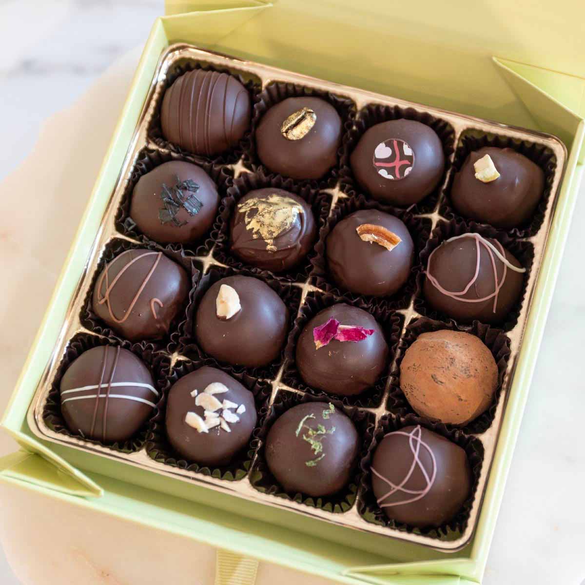 Box of 16 Handcrafted Chocolate Truffles