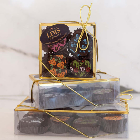 Box of 4 Printed Chocolate Truffles