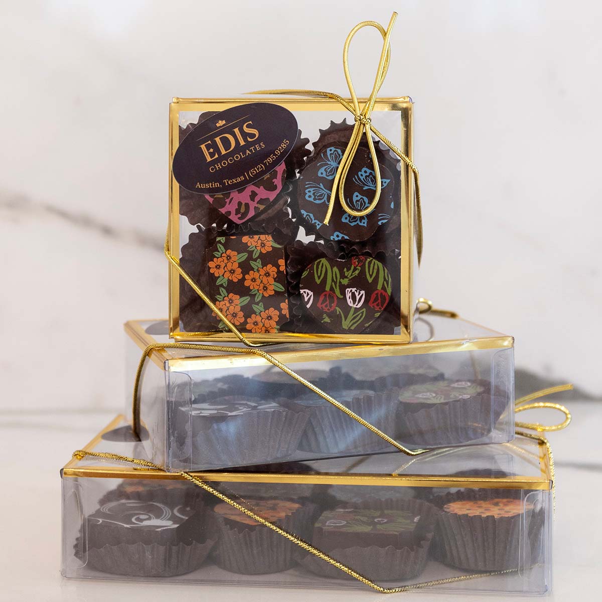 Box of 8 Printed Chocolate Truffles