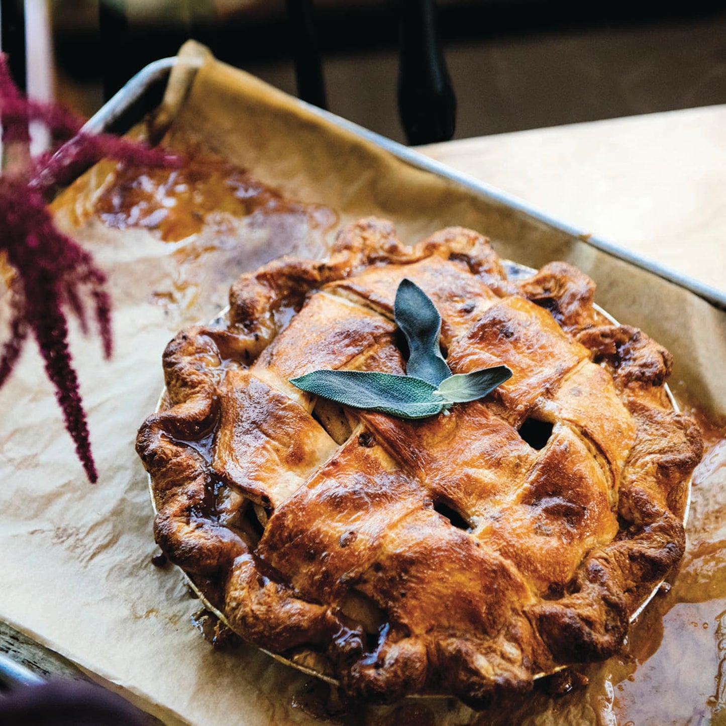 Apple Sage Gouda Pie